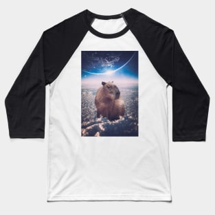 Sleepy Capybara Baseball T-Shirt